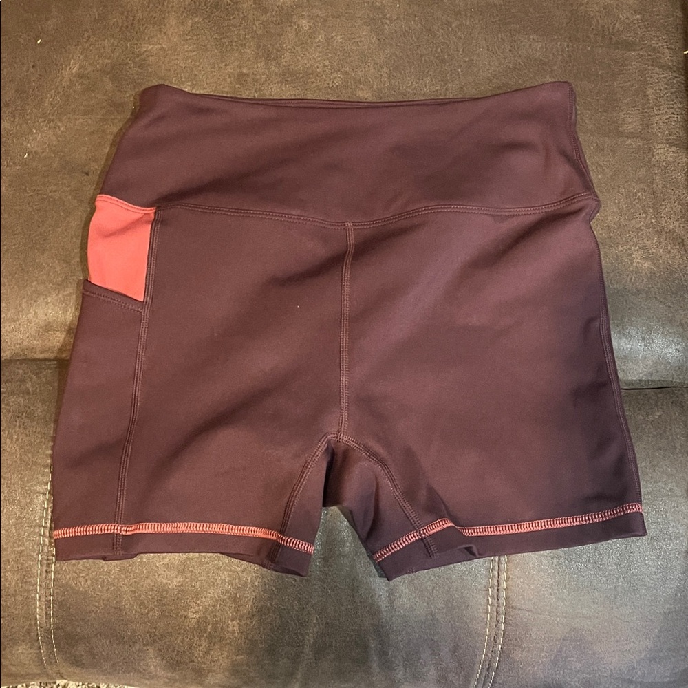 Nike Women's Bike Shorts - Dark Purple and Pink